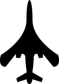 Airplane Top Or Bottom View Of Black Silhouette Shape Technical Svg Line Art, Free Vectors File